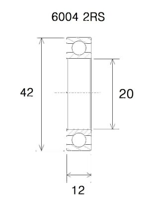 Bearing B5 20x42x12mm