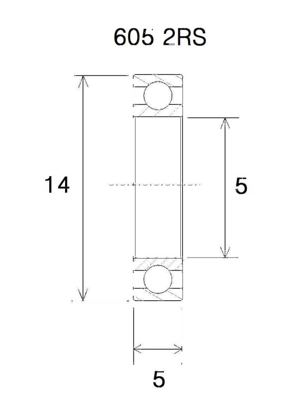 Bearing B5 5x14x5mm