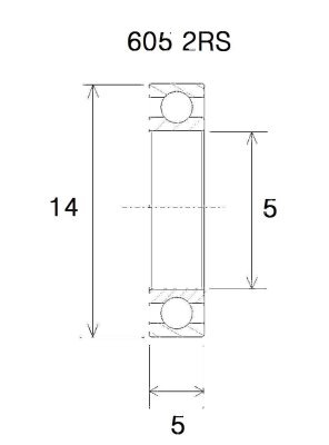 Bearing B5 5x14x5mm