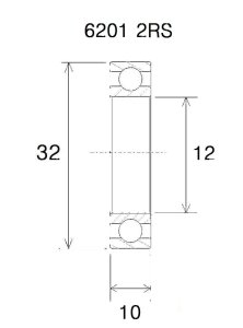 Bearing B5 12x32x10mm