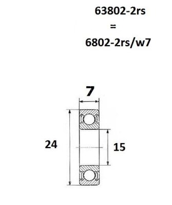 Bearing B5 15x24x7mm