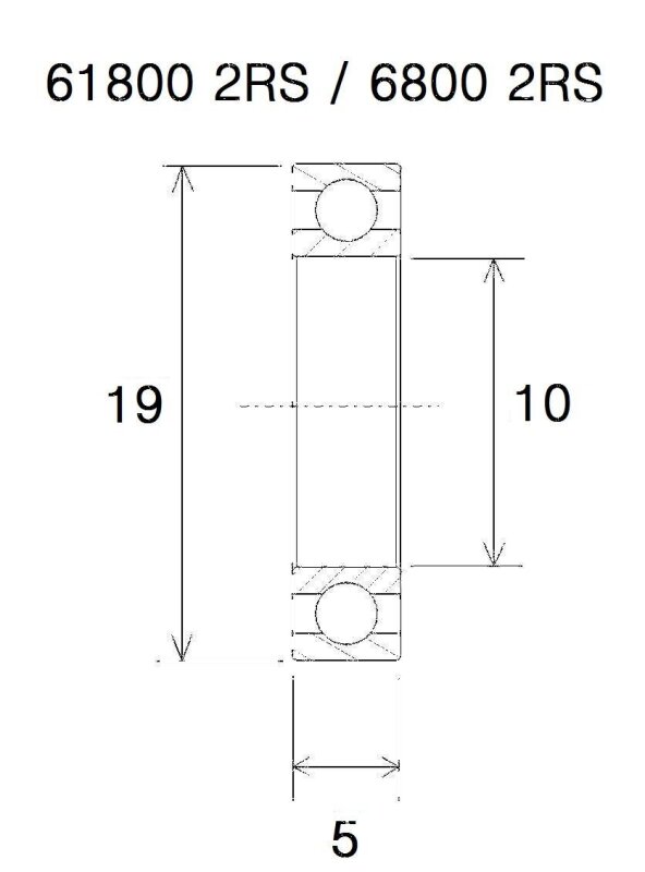 Bearing B5 10x19x5mm