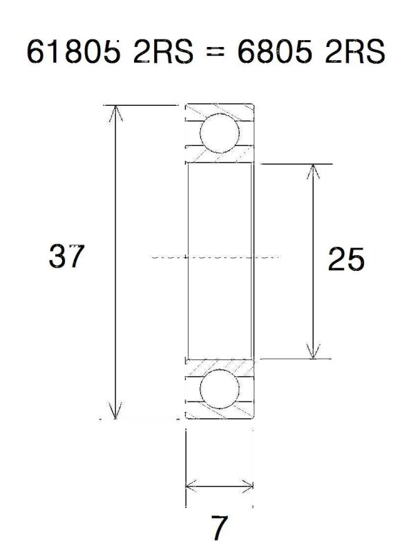 Bearing B5 25x37x7mm