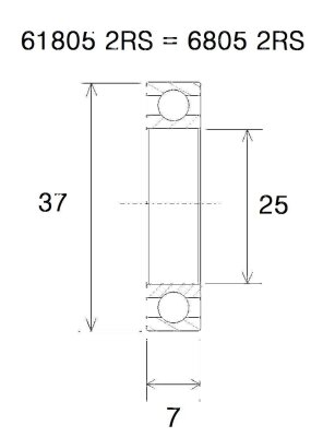 Bearing B5 25x37x7mm