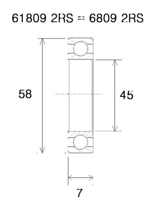 Bearing B5 45x58x7mm