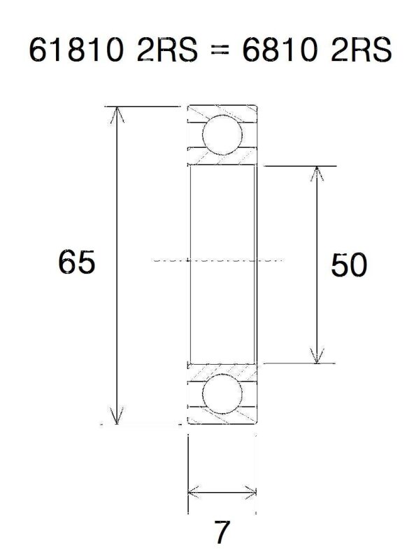 Bearing B5 50x65x7mm