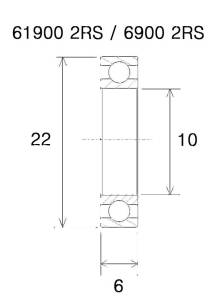 Bearing B5 10x22x6mm