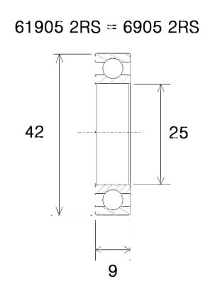 Bearing B5 25x42x9mm