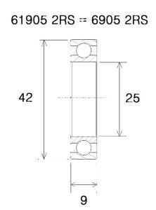 Bearing B5 25x42x9mm