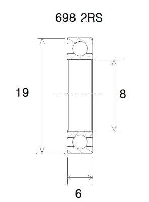 Bearing B5 8x19x6mm