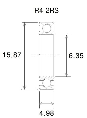 Bearing B5 6.35x15.88x4.98mm