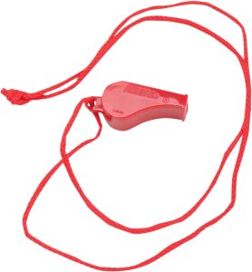 Whistle Corded Red