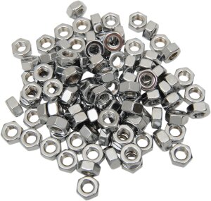 1/4-28 Chrome Hex Nut