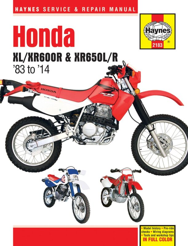 Manual Hon Xl600r/xr600r