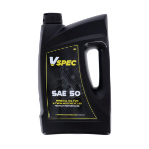 Vspec, SAE 50 (Mineral) motor oil. 4 liter bottle