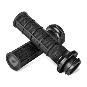 ODI, V-TWIN Lock-On HART-LUCK Full-Waffle cable grips.Black