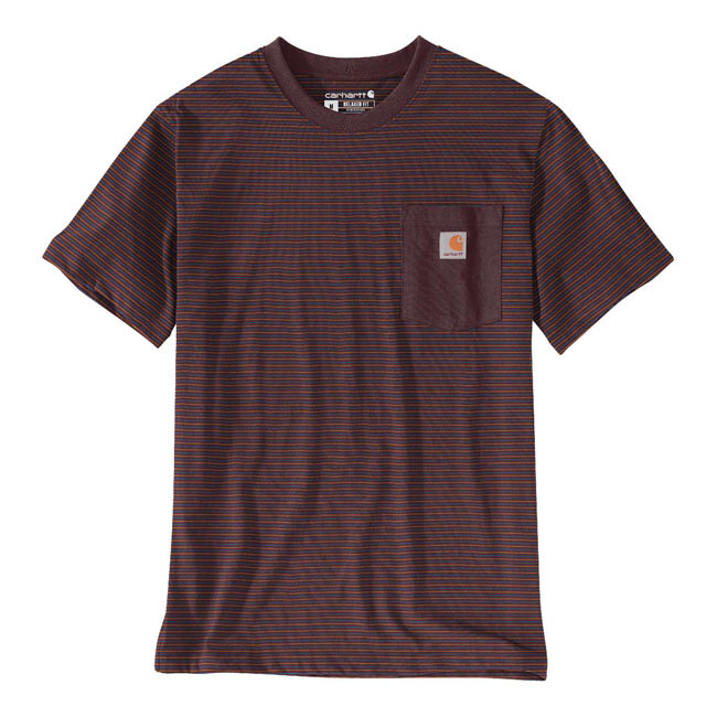 Carhartt Relaxed S/S Pocket Stripe t-shirt port stripe Size M