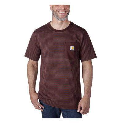 Carhartt Relaxed S/S Pocket Stripe t-shirt port stripe Size M