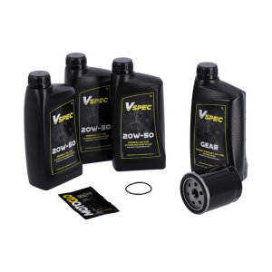 MCS, Big Oil service kit. Mineral. Black filter, 86-03 XL Sportster