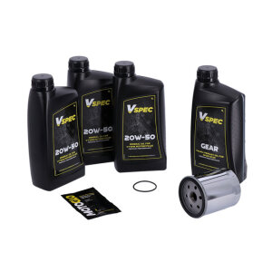 MCS, Big Oil service kit. Mineral. Chrome filter, 86-03 XL Sportster