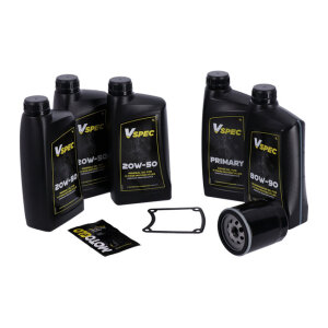 MCS, Big Oil service kit. Mineral. Black filter, 87-94 FXR