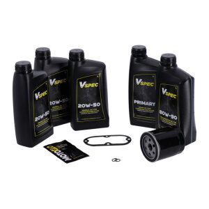 MCS, Big Oil service kit. Mineral. Black filter, 84-98 Softail