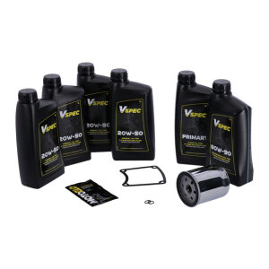 MCS, Big Oil service kit. Mineral. Chrome filter, 86-98 FLT/Touring