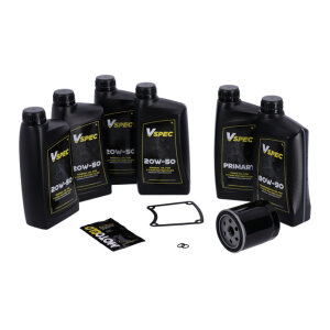 MCS, Big Oil service kit. Mineral. Black filter, 86-98 FLT/Touring