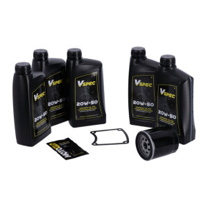 MCS, Big Oil service kit. Full synthetic. Black filter, 87-94 FXR