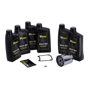 MCS, Big Oil service kit. Full synthetic. Chrome filter, 86-98 FLT/Touring