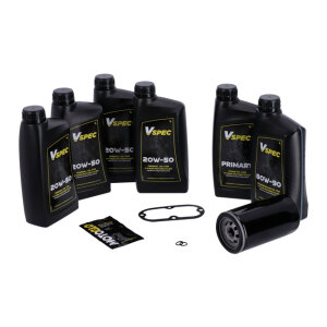 MCS, Big Oil service kit. Mineral. Black filter, 91-98 Dyna