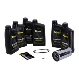 MCS, Big Oil service kit. Mineral. Chrome filter, 91-98 Dyna