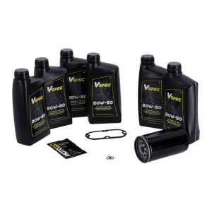 MCS, Big Oil service kit. Full synthetic. Black filter, 91-98 Dyna