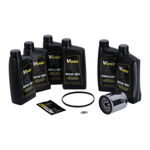 MCS, Big Oil service kit. Mineral. Chrome filter, 07-16 FLT/Touring; 09-16 Trike