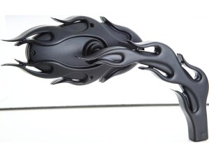 Flamed Micro Mirror Black Powder Coated Right