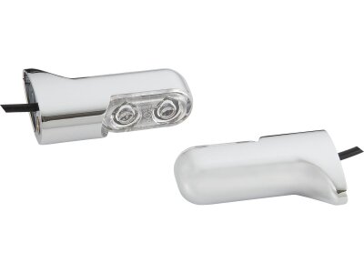 Direct Bolt-On LED Turn Signal Amber LED configuration Chrome Clear LED