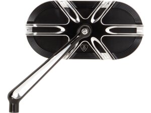 Deep Cut Caged Series Forged Billet Mirror Black Anodized...