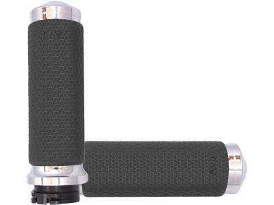 Memory Foam Grips Medium-sized Chrome 7/8" Throttle By Wire