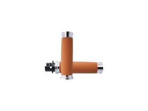 Custom Contour Grips Tan Rubber Tan Chrome 7/8"...