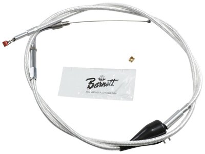 Platinum Idle Cable with Switch For Cruise Control Models 90 ° Stainless Steel Clear Coated Chrome Look 26"/10 3/4"