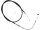 Traditional Black Throttle Cable 90 ° Black Vinyl 28,4"