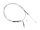 Stainless Braided Throttle Cable 45 ° Stainless Steel Clear Coated 38,5"