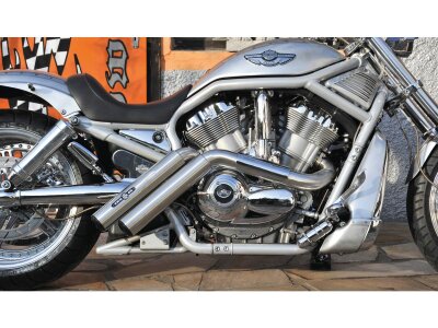 Firestarter Midcontrol Exhaust System , Polished Smooth Heat Shield, Polished Smooth End Cap, Polished 2,5"