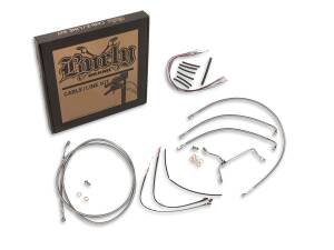 15" Bagger Bar Cable Kit Stainless Steel Clear...