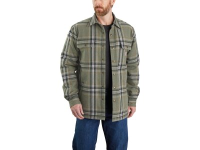 Relaxed Fit Heavyweight Flannel Sherpa-Lined Shirt Jac
