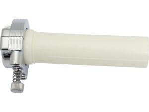 Throttle Clamp, Sleeve and Rubber Grip Assembly Chrome 1" Dual Cable