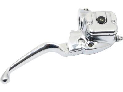 96-up Smooth Contour Brake Master Cylinder Kit Chrome 11/16" 1" Dual Disc