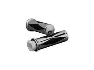Diamond Grips Chrome 1" Throttle By Wire
