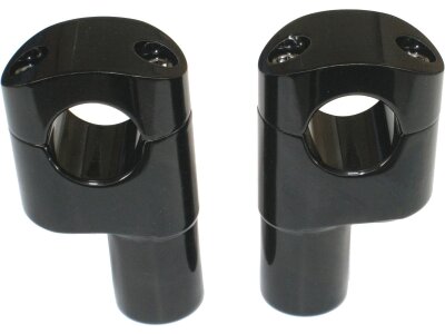 Custom Offset Risers For 1" Handlebar, 3.25" Rise Black Powder Coated