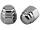 Flat Top Acorn Nut Pack Chrome 1/4"-28 UNF
